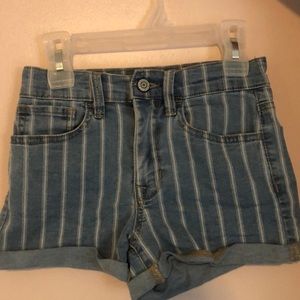 PacSun striped denim shorts. Waist size 24.